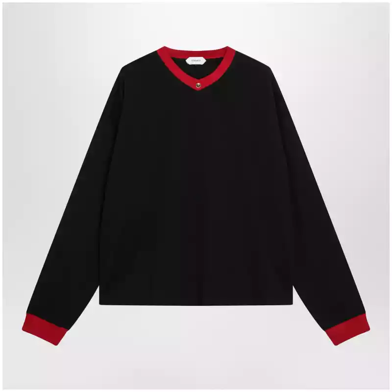 Versace Black/red long-sleeve T-shirt