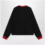 Versace Black/red long-sleeve T-shirt