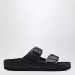 Birkenstock Black Arizona slides in EVA and natural leather