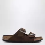 Birkenstock Brown Arizona slides with soft footbed in suede