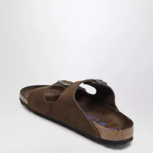 Birkenstock Brown Arizona slides with soft footbed in suede