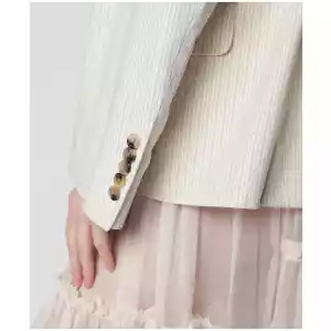 Écru oversized double-breasted jacket by Dries Van Noten