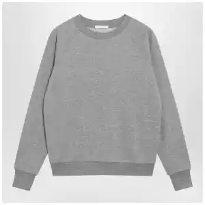 The Row Eulalia sweatshirt in grey mélange cashmere blend