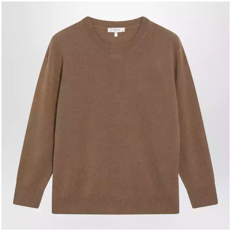 The Row Noler crewneck cashmere sweater in camel