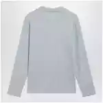 The Row Niosa oversized cotton-linen polo in ice blue