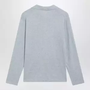 The Row Niosa oversized cotton-linen polo in ice blue