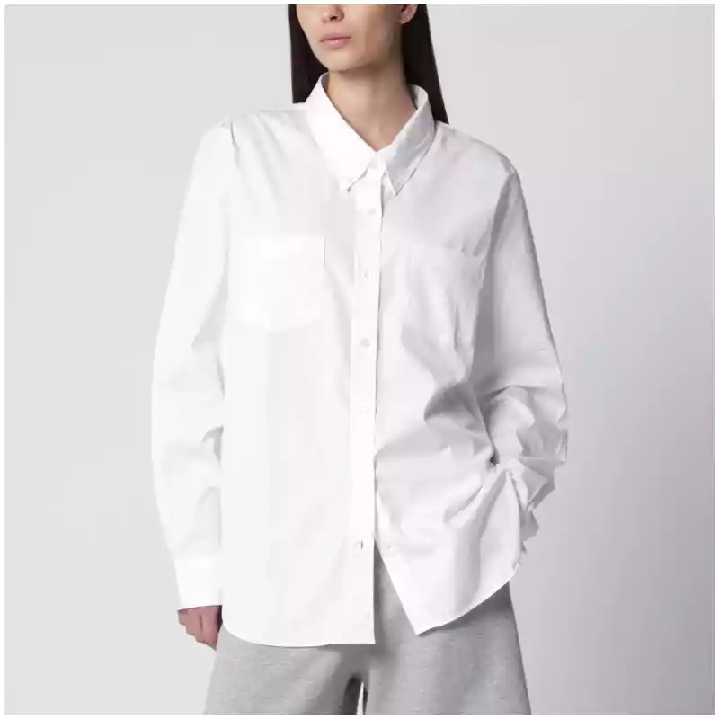Dries Van Noten White button-down cotton shirt