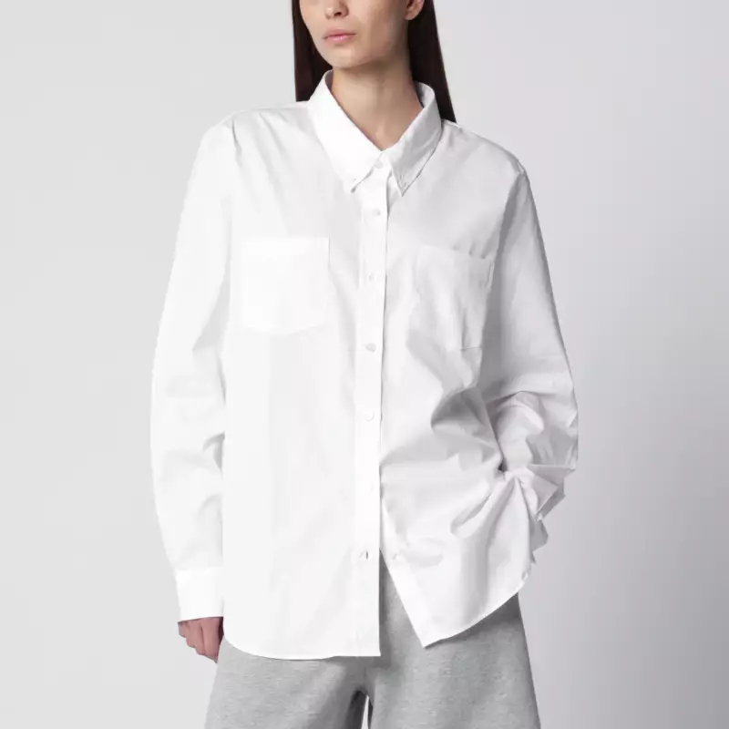 Dries Van Noten White button-down cotton shirt