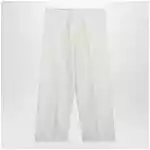The Row Beta low-rise pajama pants in shantung silk, vanilla