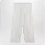 The Row Beta low-rise pajama pants in shantung silk, vanilla