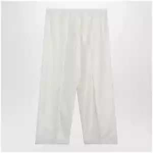 The Row Beta low-rise pajama pants in shantung silk, vanilla