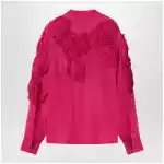 Dries Van Noten Fuchsia shirt with embossed roses