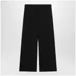 The Row Straight-leg low-rise wool gabardine pants in dark navy