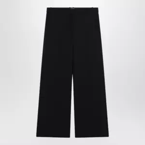 The Row Straight-leg low-rise wool gabardine pants in dark navy