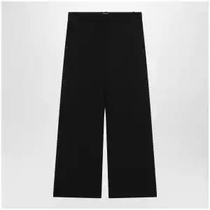 The Row Straight-leg low-rise wool gabardine pants in dark navy