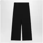 The Row Straight-leg low-rise wool gabardine pants in dark navy