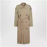 The Row Dester double-breasted cotton-cashmere trench in sand