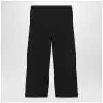 The Row Low-rise relaxed-fit cotton poplin trousers in black