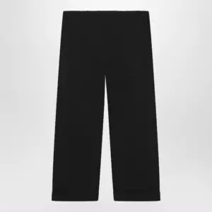 The Row Low-rise relaxed-fit cotton poplin trousers in black