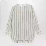 The Row Falco striped silk shirt