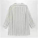 The Row Falco striped silk shirt