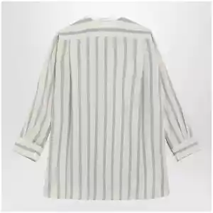The Row Falco striped silk shirt