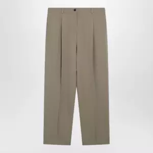 The Row Gianni tapered wool gabardine trousers in beige