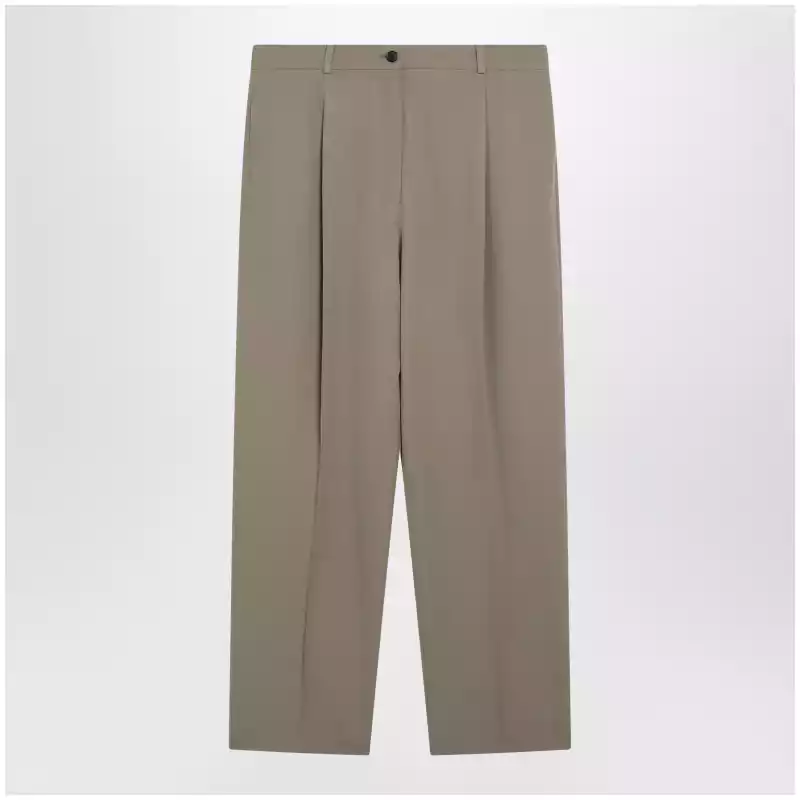 The Row Gianni tapered wool gabardine trousers in beige