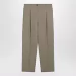 The Row Gianni tapered wool gabardine trousers in beige