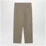 The Row Gianni tapered wool gabardine trousers in beige