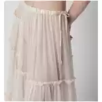 Dries Van Noten Écru semi-sheer silk skirt