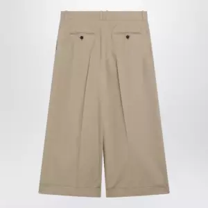 The Row Pleated culotte pants in cotton blend, beige