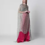 Dries Van Noten Écru polka-dot sheer silk cape