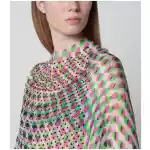 Dries Van Noten Écru polka-dot sheer silk cape