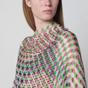 Dries Van Noten Écru polka-dot sheer silk cape