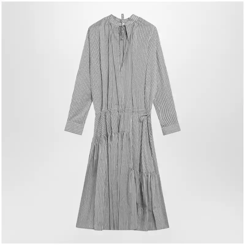 Dries Van Noten Striped shirt dress in cotton and silk