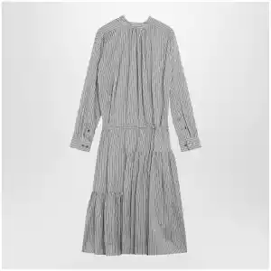 Dries Van Noten Striped shirt dress in cotton and silk