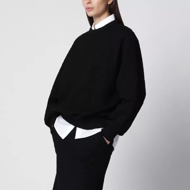 Dries Van Noten Black viscose-blend sweatshirt