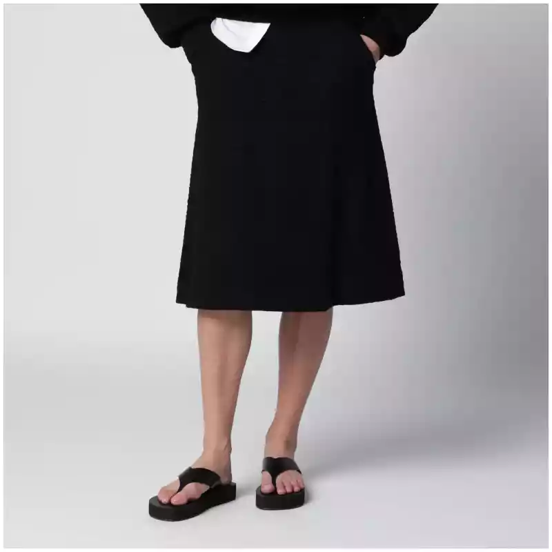 Dries Van Noten Black viscose-blend skirt