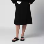 Dries Van Noten Black viscose-blend skirt