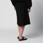 Dries Van Noten Black viscose-blend skirt