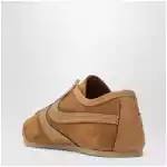 Dries Van Noten Brown leather and suede sneakers