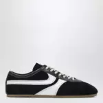 Dries Van Noten Black/white leather and suede sneakers