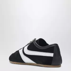 Dries Van Noten Black/white leather and suede sneakers