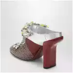 Dries Van Noten Patchwork leather mules with decoration