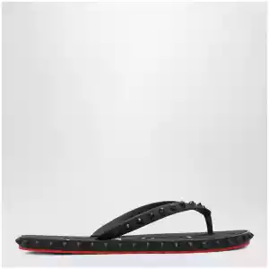 Christian Louboutin Black Super Loubi Flip-Flops