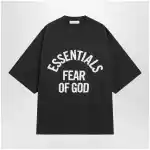 Fear of God Essentials Campus 90s T-shirt in heavy cotton, faded black