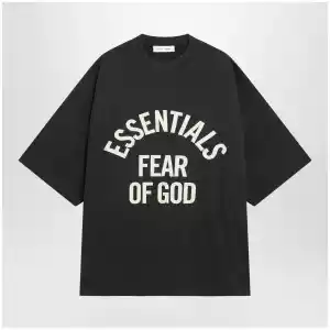 Fear of God Essentials Campus 90s T-shirt in heavy cotton, faded black