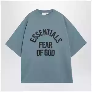 Fear of God Essentials Campus 90s faded blue cotton jersey T-shirt
