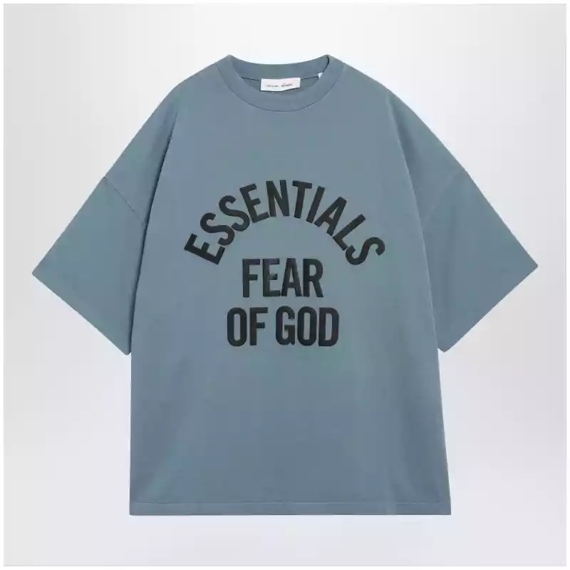 Fear of God Essentials Campus 90s faded blue cotton jersey T-shirt